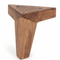 Pata Trípode Madera Nogal 13cm